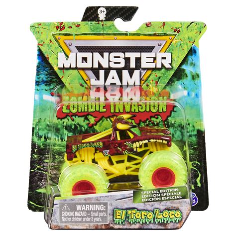 Monster Jam, Official Zombie Invasion El Toro Loco Die-Cast Monster ...