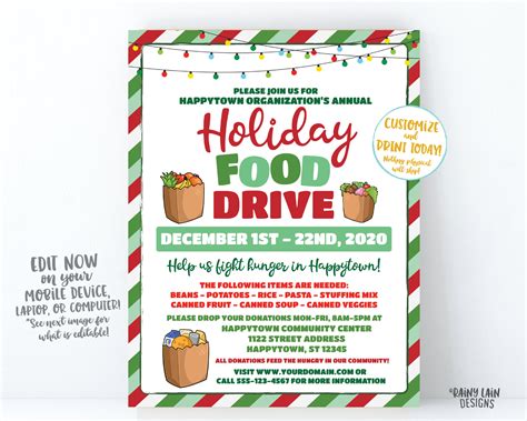 Canned Food Drive Poster Ideas: Eye-Catching Designs to Boost Donations