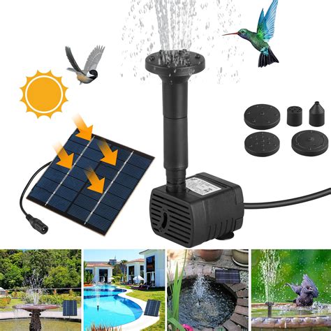 EEEkit 1.2W Solar Water Fountain Pump for Pool Koi Pond Bird Bath ...