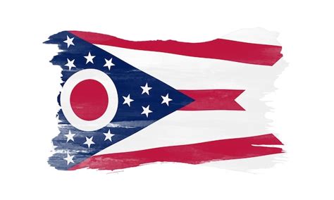 Premium Photo | Ohio state flag brush stroke ohio flag background