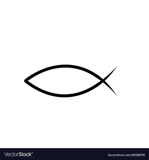 Christian fish icon Royalty Free Vector Image - VectorStock