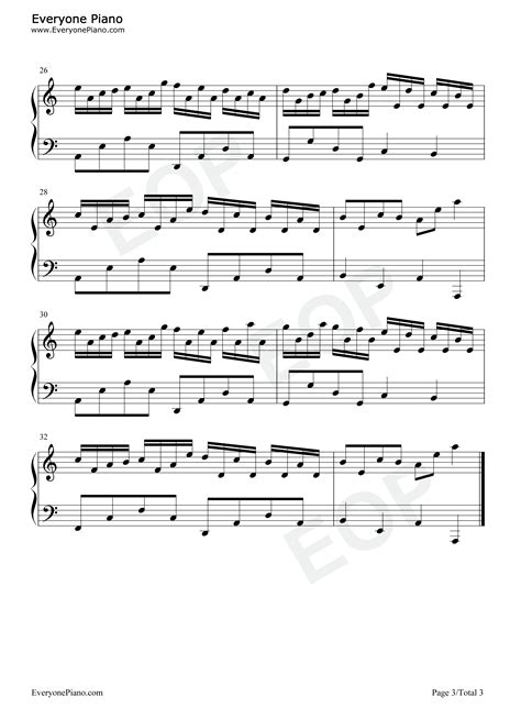 Croatian Rhapsody-Easy Version Stave Preview -EOP Online Music Stand