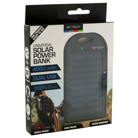 Bytech Universal Dual USB Solar Power Bank - Shop External Batteries at H-E-B