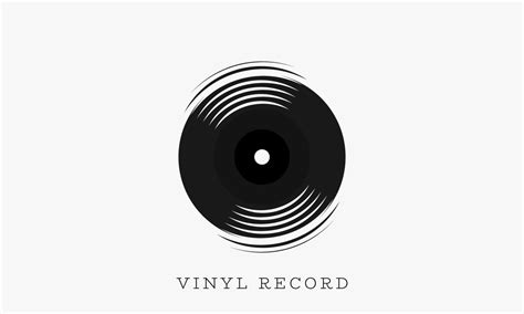 vinyl record logo design vector. 4641162 Vector Art at Vecteezy