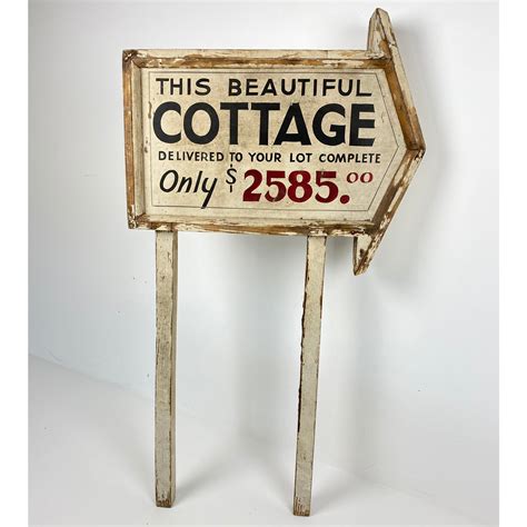 Vintage Wooden Cottage Sign – English Traditions