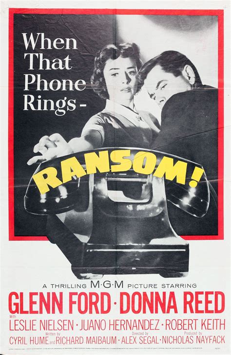 Ransom! (1956) starring Glenn Ford & Donna Reed | Donna reed, Film noir, Noir movie