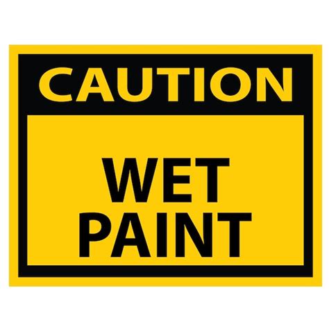 Premium Vector | Caution wet paint sign vector