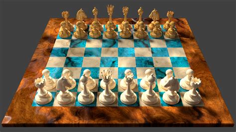 3d Chess Board Design, white player view by 8DFineArt on DeviantArt