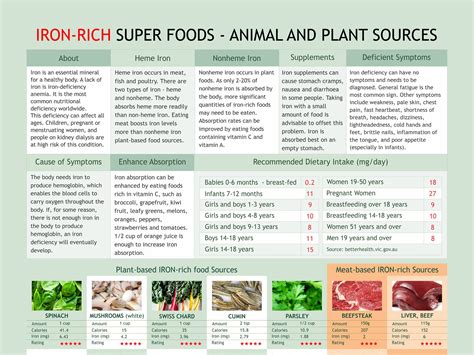 Iron Rich Foods Chart