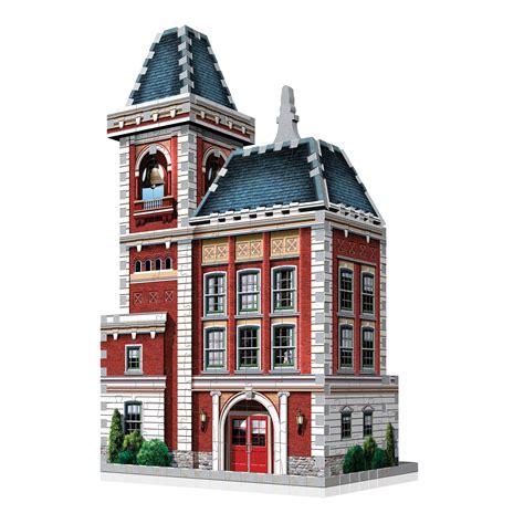 Fire Station | Urbania | Wrebbit 3D Puzzle | View 01 | Wrebbit 3D Puzzle