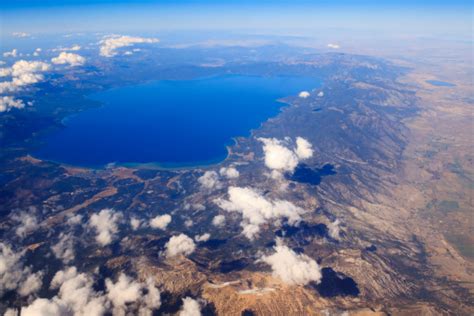 Aerial View Lake Tahoe Stock Photo - Download Image Now - Aerial View ...