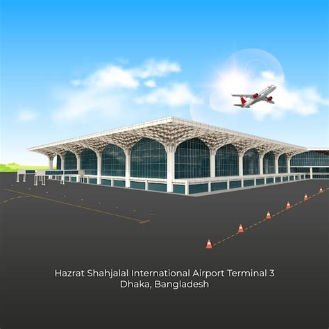 Premium Vector | Hazrat shahjalal international airport terminal3 dhaka bangladesh vector ...