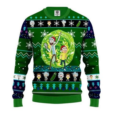 Rick And Morty Christmas 3D Sweater - Teeruto