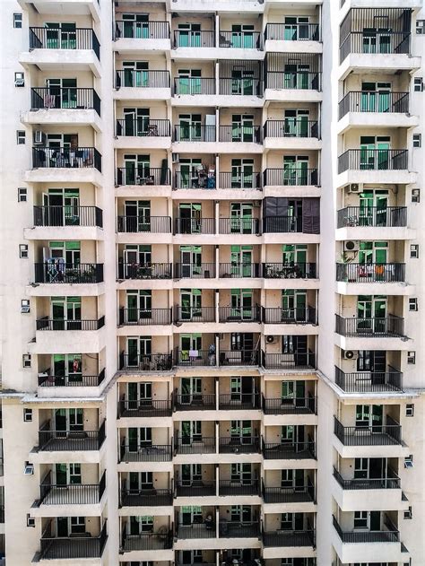 HD wallpaper: White Concrete Building, apartments, architecture, balconies | Wallpaper Flare