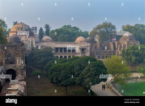 A mesmerizing view of hauz khas lake and garden from the hauz khas fort at hauz khas village at ...