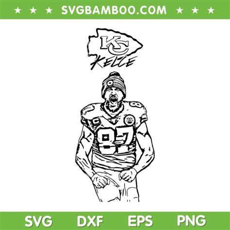 Travis Kelce EXCITED SVG PNG