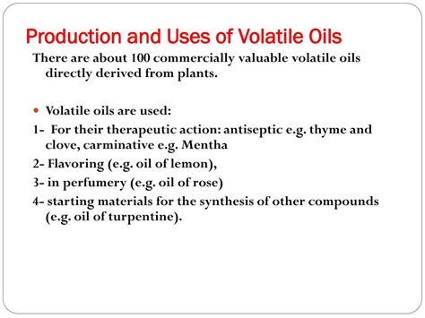 PPT - Volatile oils PowerPoint Presentation, free download - ID:5489620