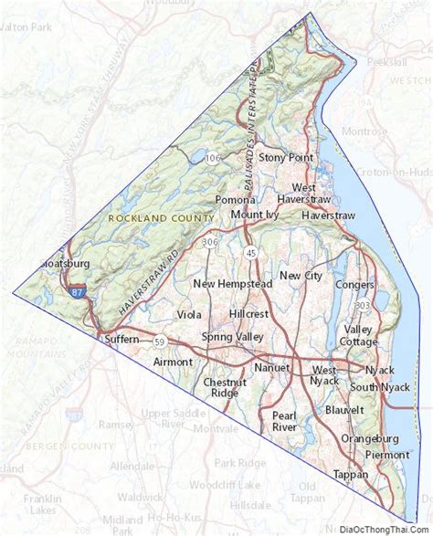 Map of Rockland County, New York - Thong Thai Real