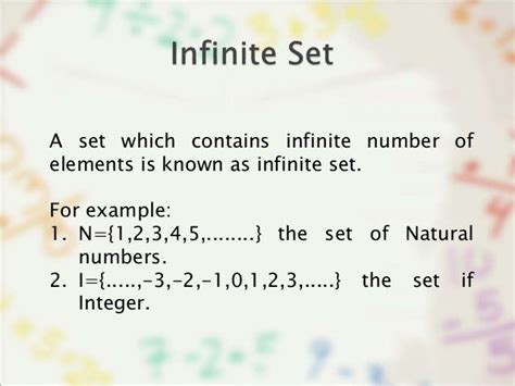 Infinite Set Examples In Daily Life : Comparing Different Types Of Sets ...