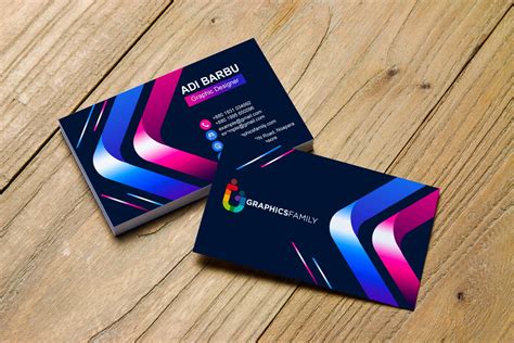 Free Creative Colorful Business Card Design – GraphicsFamily