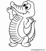Cartoon Cute Alligator Coloring Page  Free Printable Pages sketch template