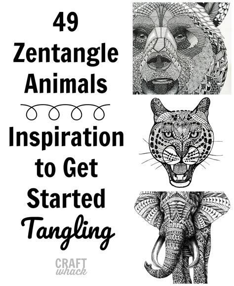 49 Zentangle Animals: Inspiration to Get Started Tangling in 2022 | Zentangle animals, Animal ...