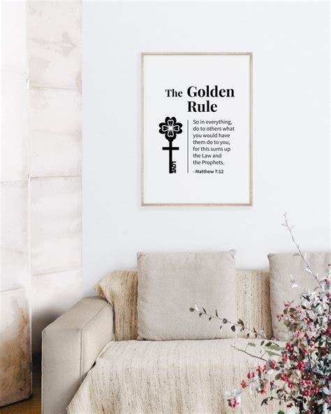 The Golden Rule, Bible Verse Wall Art, Matthew 7 12, Bible Quote Print, Bible Verse Poster ...