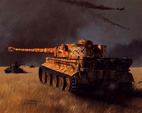 Pictures tank PzKpfw VI Tiger I Painting Art military