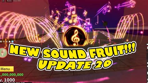 New Fruit Sound Showcase - Blox Fruits Update 20 - YouTube