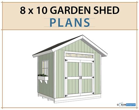 8x10 Garden Shed Plans - PDF Download