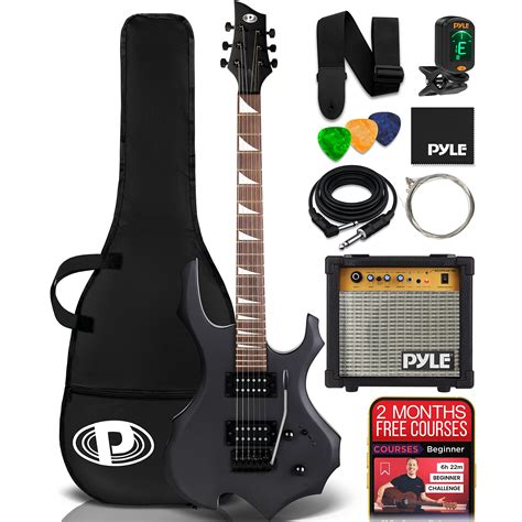 Buy Pyle Heavy Metal Electric Guitar Axe w/ Amplifier Kit, Full Size ...