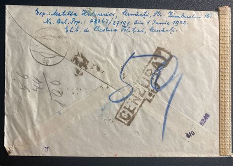 1943 Cernauti Romania Prisoner Censored Cover To Vienna Germany | Europe - Romania, Stamp / HipStamp