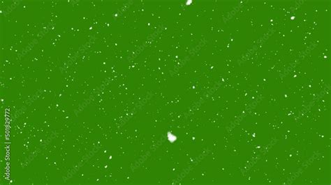 Snow falling on green screen background Stock Video | Adobe Stock