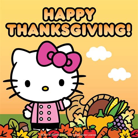 Happy Thanksgiving! Hello Kitty Clipart, Hello Kitty Art, Hello Kitty ...