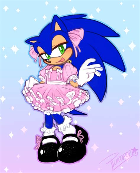 Sonic in a cute dress by PukoPop on DeviantArt