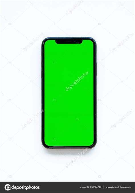 Phone Smartphone Green Screen White Background Stock Photo by ©Dobry.v 255024716