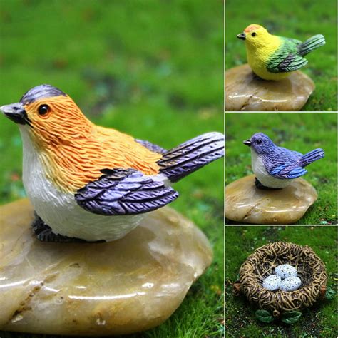 Cheer.US Garden Statues Yard Ornament Resin Bird Ornament Animal Statue DIY Lawn Sculpture Tree ...