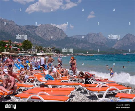 the beach at Kemer, Antalya Turkey Stock Photo - Alamy