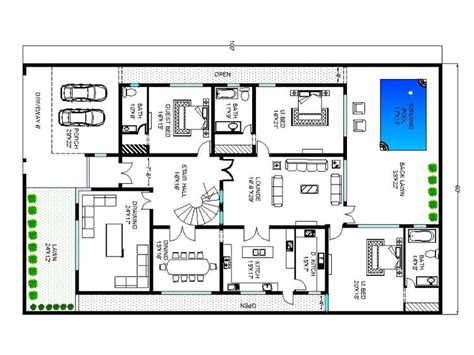 An architectural house plan, 2d floor plans in AutoCAD | Upwork