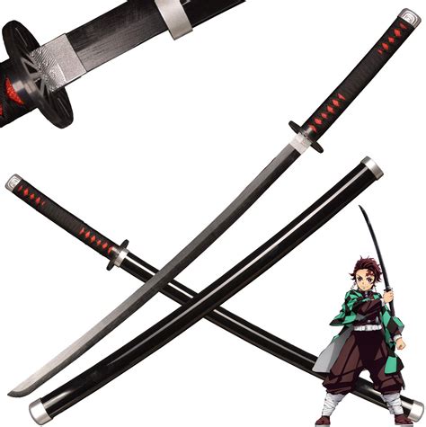 Demon Slayer 39" Katana Tanjiro Kamado Wooden Sword Kimetsu no Yaiba ...