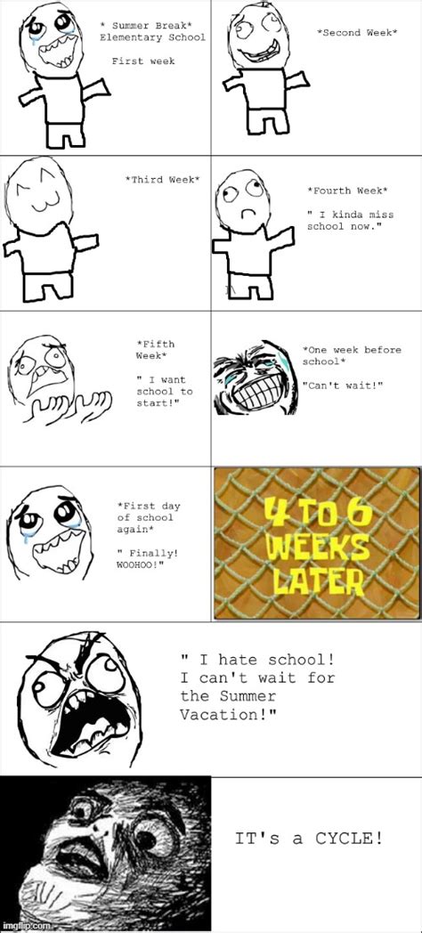 Funny Rage Comics About School