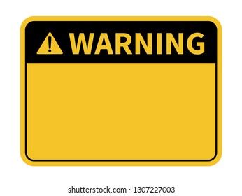 Blank Warning Sign Template Vector Illustration: เวกเตอร์สต็อก (ปลอดค่าลิขสิทธิ์) 2201952181 ...