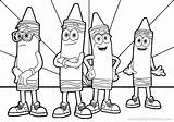 Coloring Pages Crayons sketch template