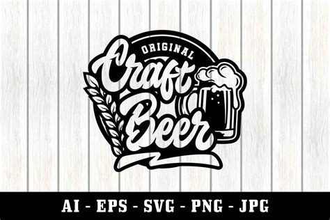 Craft Beer Original Vector Graphic by Kerja Serabutan · Creative Fabrica