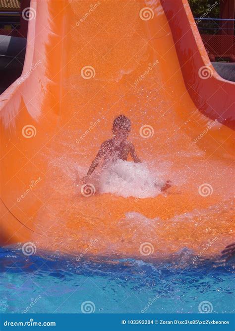 Corfu Aqua Park - Water Slide Editorial Stock Image - Image of kerkira, park: 103392204