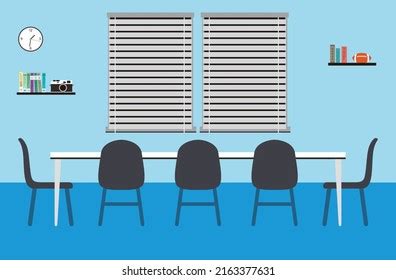 Big Meeting Room Big Table Chairs Stock Vector (Royalty Free ...