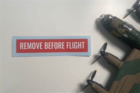 Remove Before Flight Vinyl Sticker | Etsy