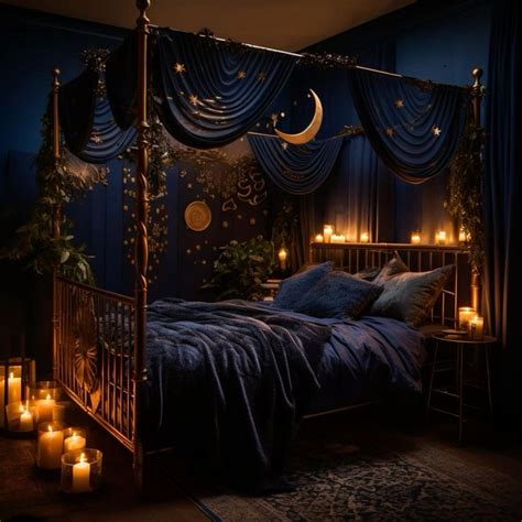 Celestial Bedroom Inspiration | Dark Home Decor