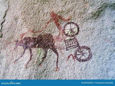 Prehistoric Petroglyphs, Rock Art ,Akakus ,Acacus, Mountains, Sahara, Libya Editorial Stock ...