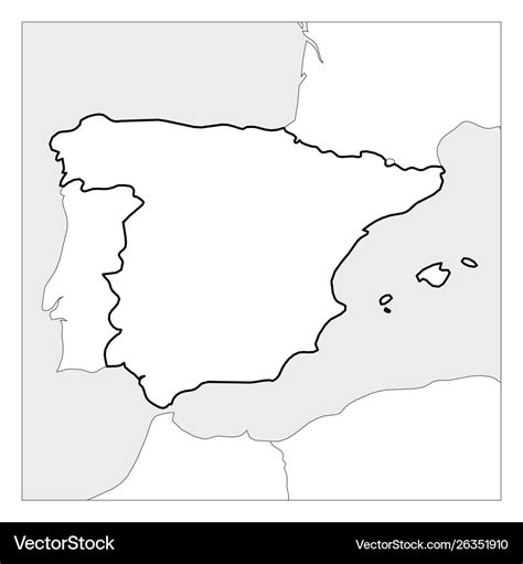 √ Blank Spain Map Outline - Blank Simple Map Of Barcelona - Black and white map of spain ...